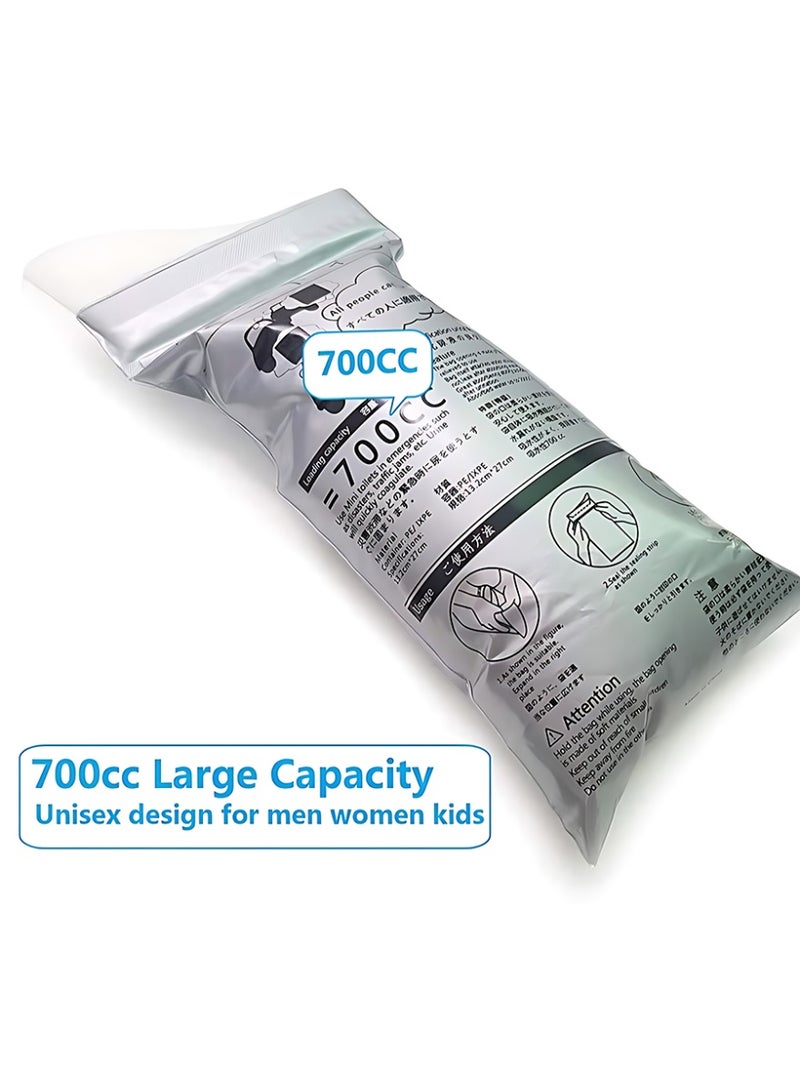 CLAVON Emergency Mini Toilet， 700ML Disposable Urine Bags for Camping，Travel，Outdoor Urinal，Toilet, Bottling，Emergency，Car，Vomit Bag，Gel Urine Bag for Men, Women, Children（8 Pcs） - Image 5